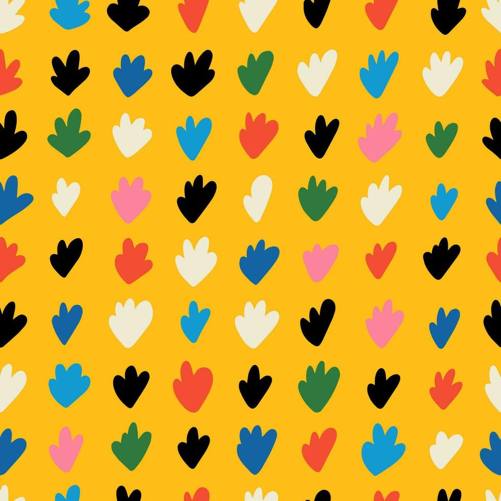 Seamless colorful doodle pattern. Abstract background with hand drawn doodle shapes. vector