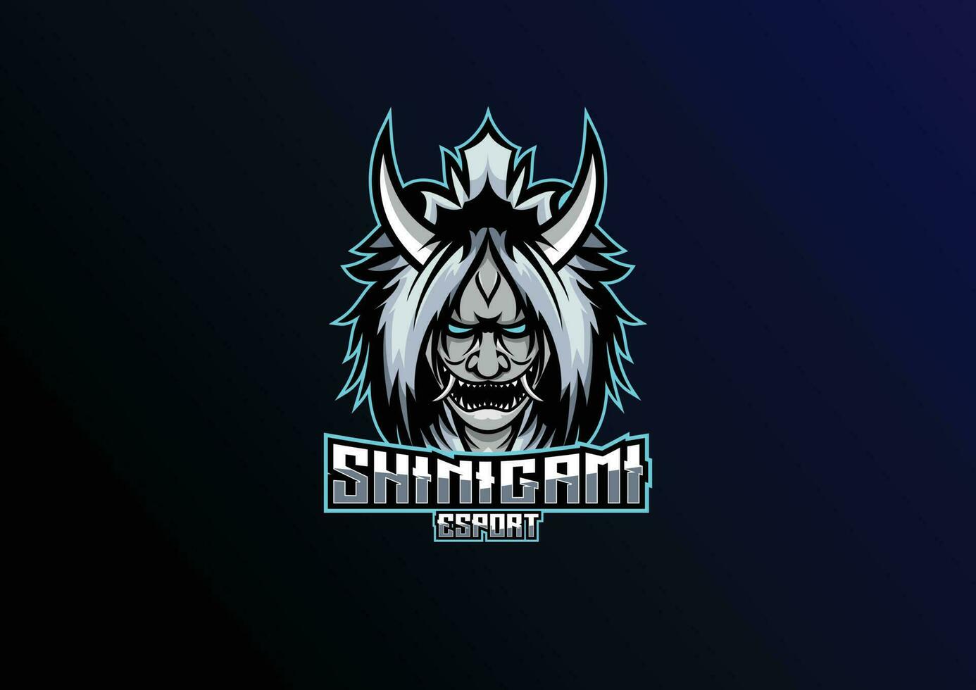 shinigami logo deporte mascota diseño vector