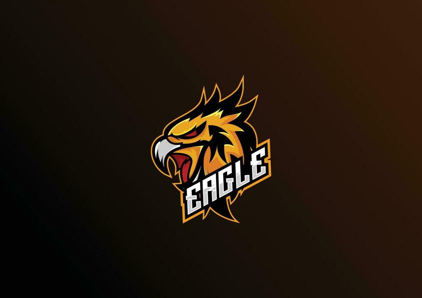 eagle head logo esport gaming team design vector