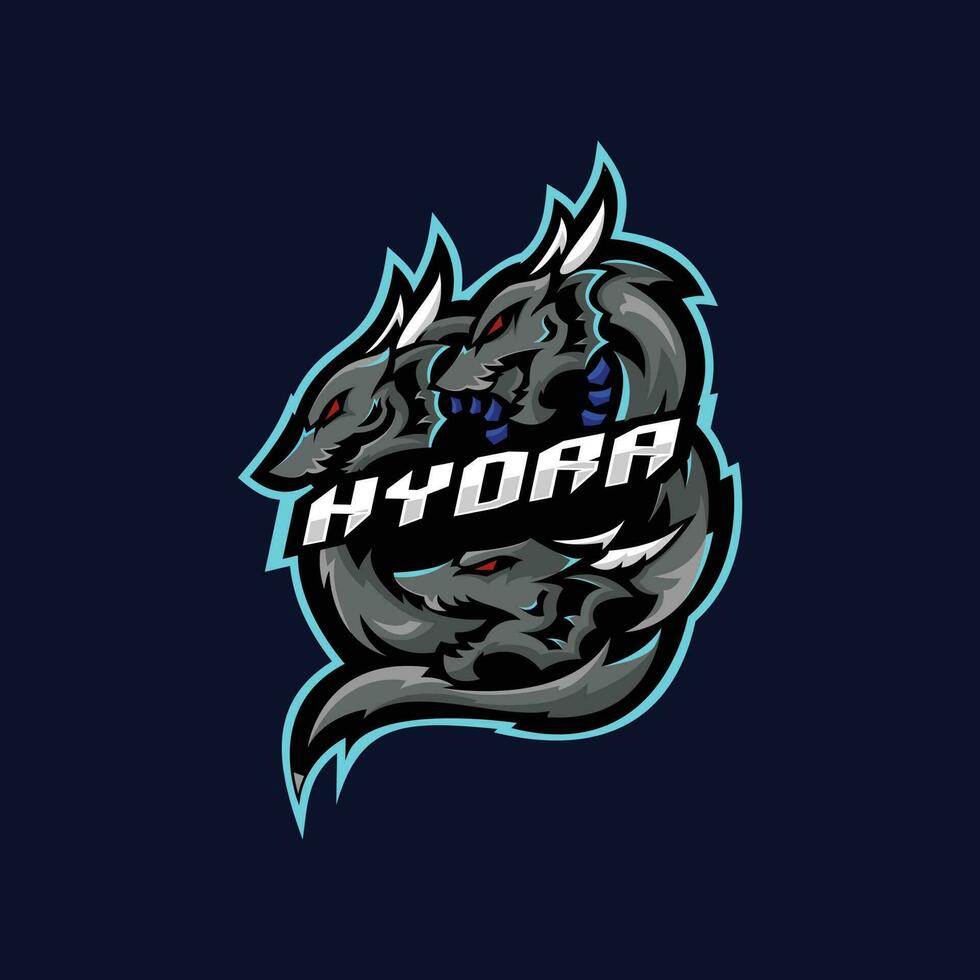 hydra logo esport team design gaming mascot vector