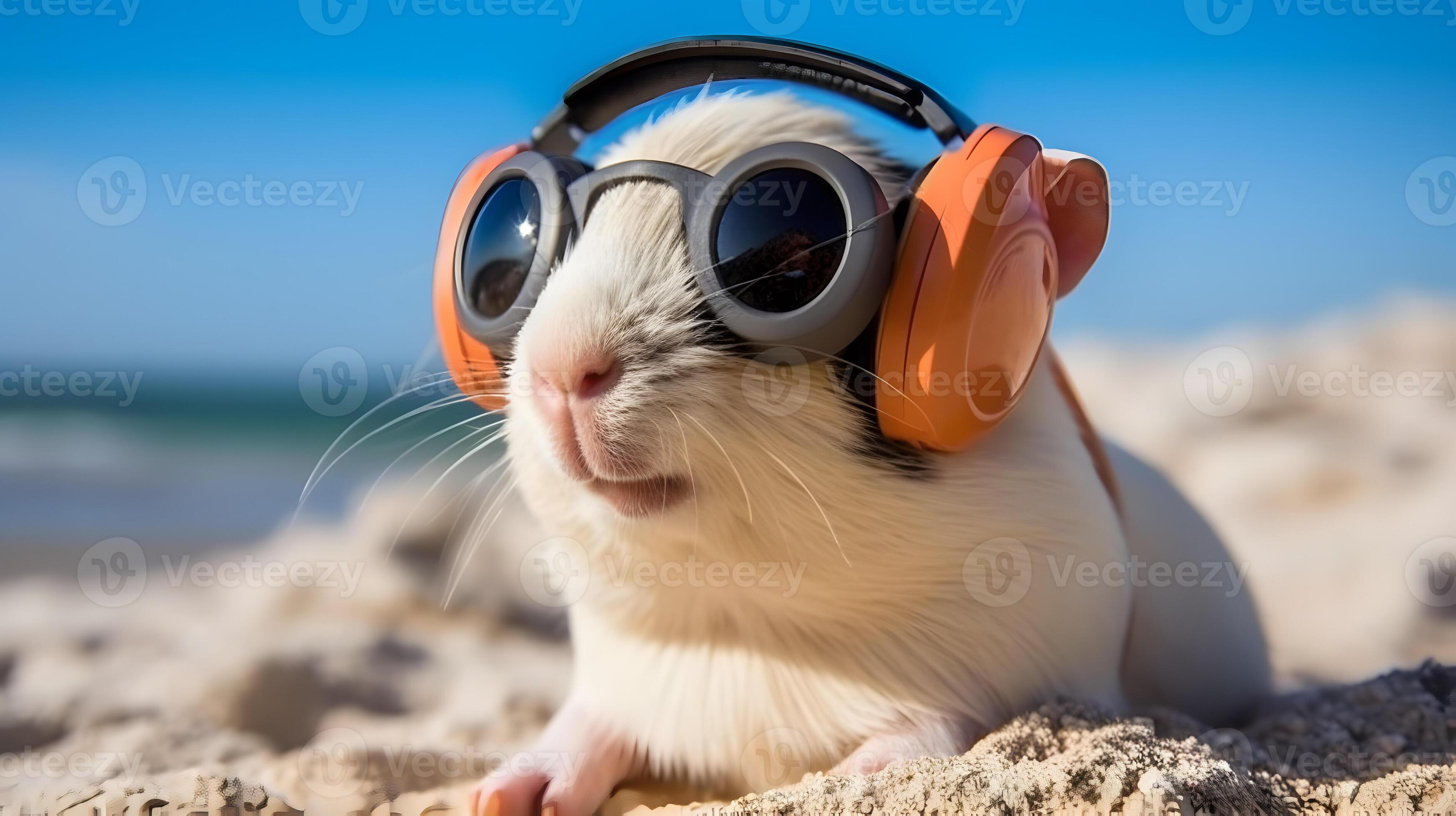 cute-guinea-pig-with-sunglasses-and-earphone-24306232-stock-photo-at