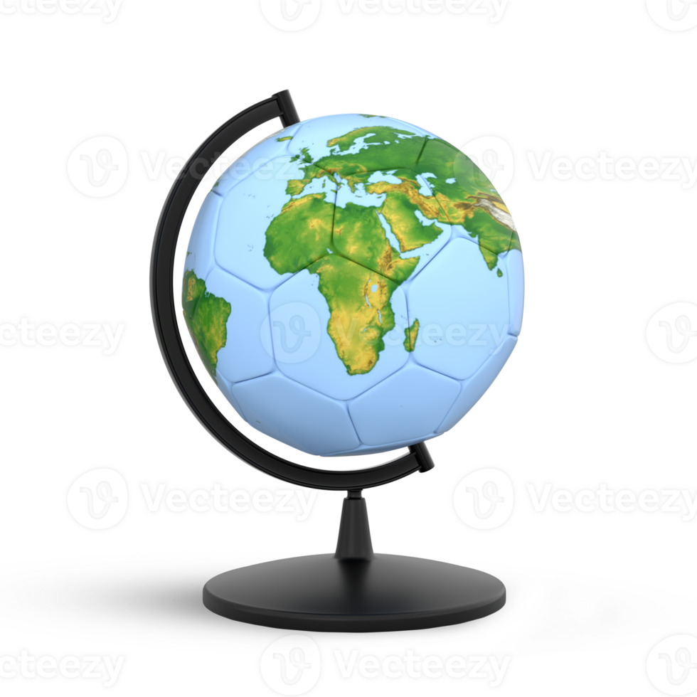 3d Rendern Fußball Ball Welt Globus png
