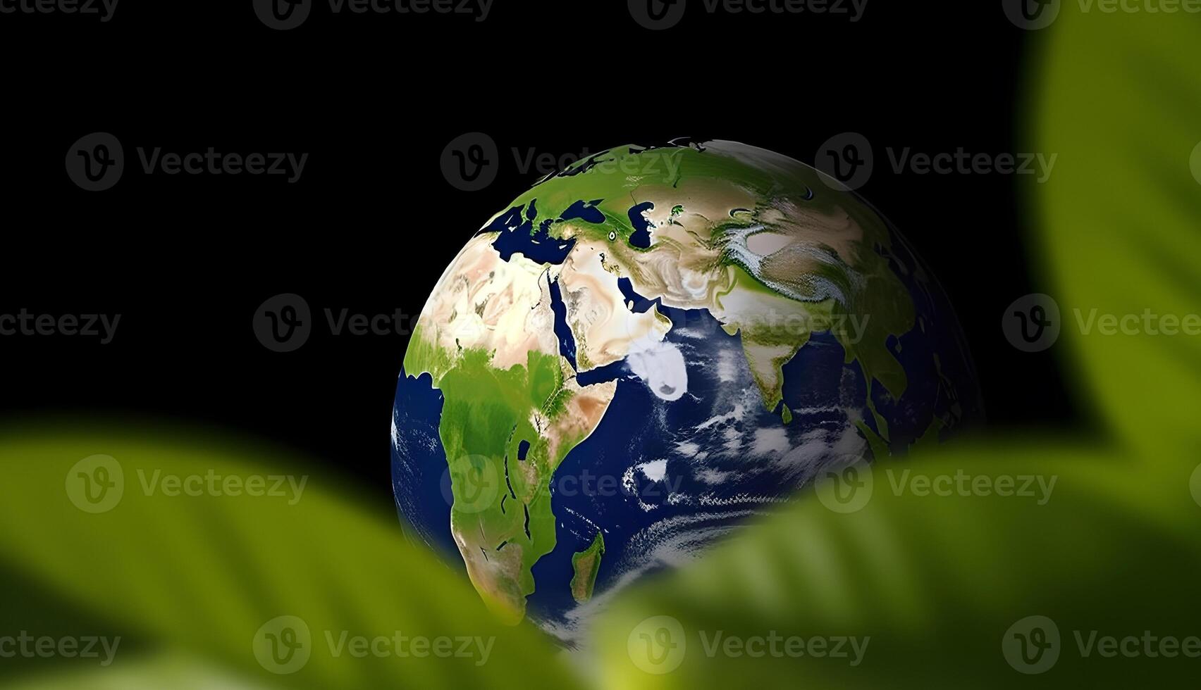 Planet earth. Concept of earth day, environmental day or world nature conservation day. image photo