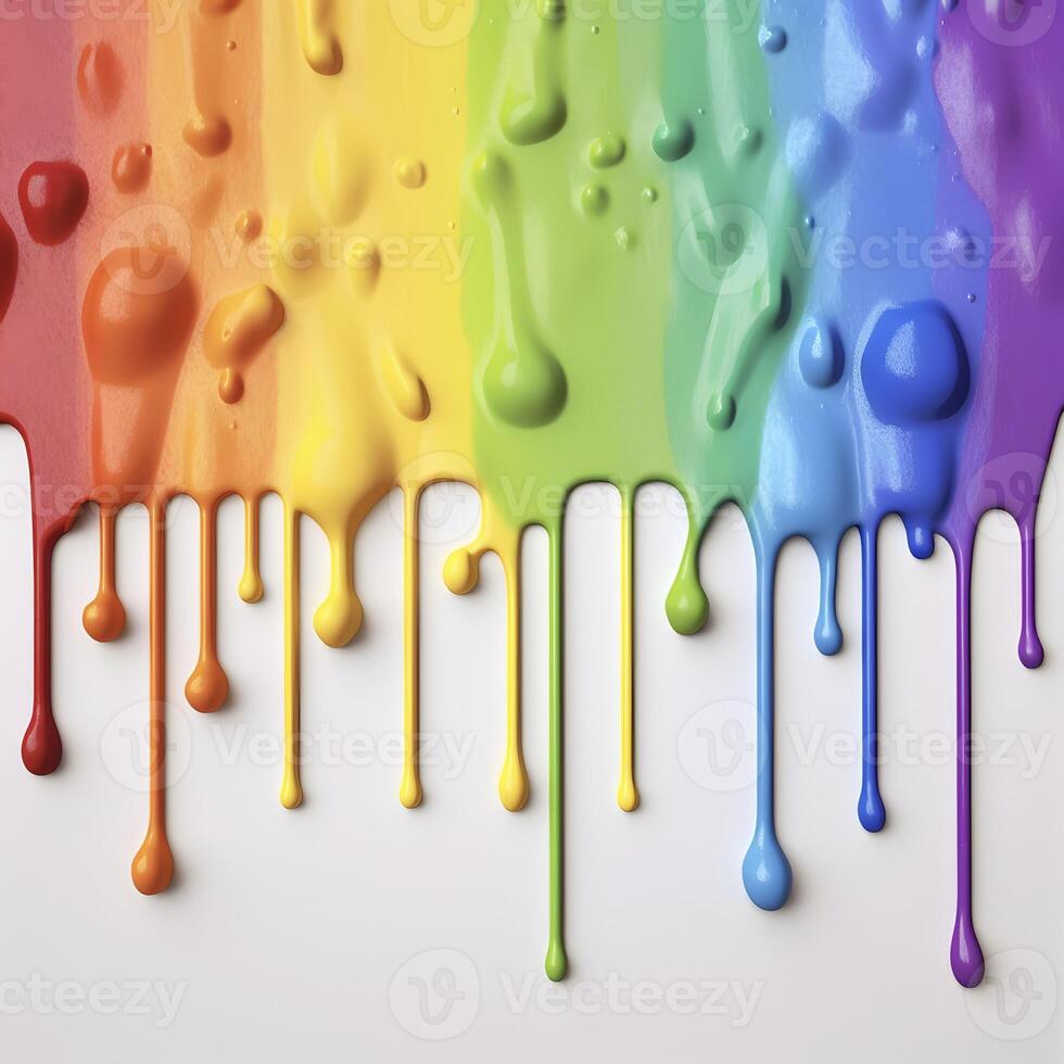 Rainbow color painting drops background. LGBT pride concept. photo