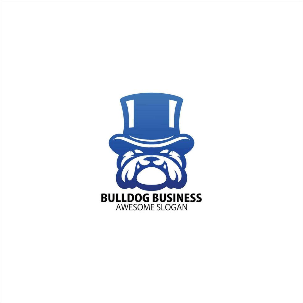 bulldog business logo design gradient color vector