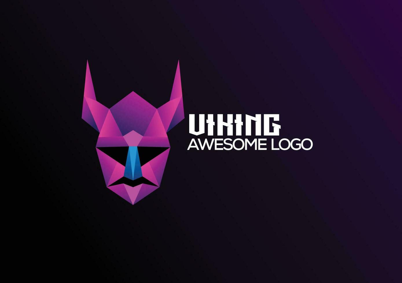 viking logo gradient colorful design vector