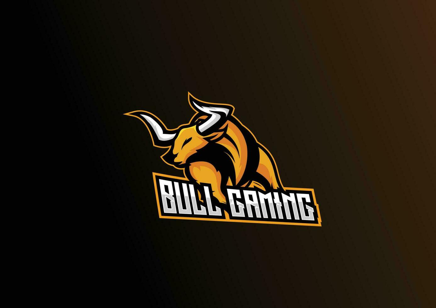 bull logo gaming esport mascot design vector