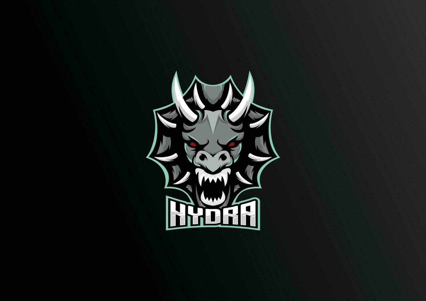 continuar hidra logo deporte equipo diseño mascota vector