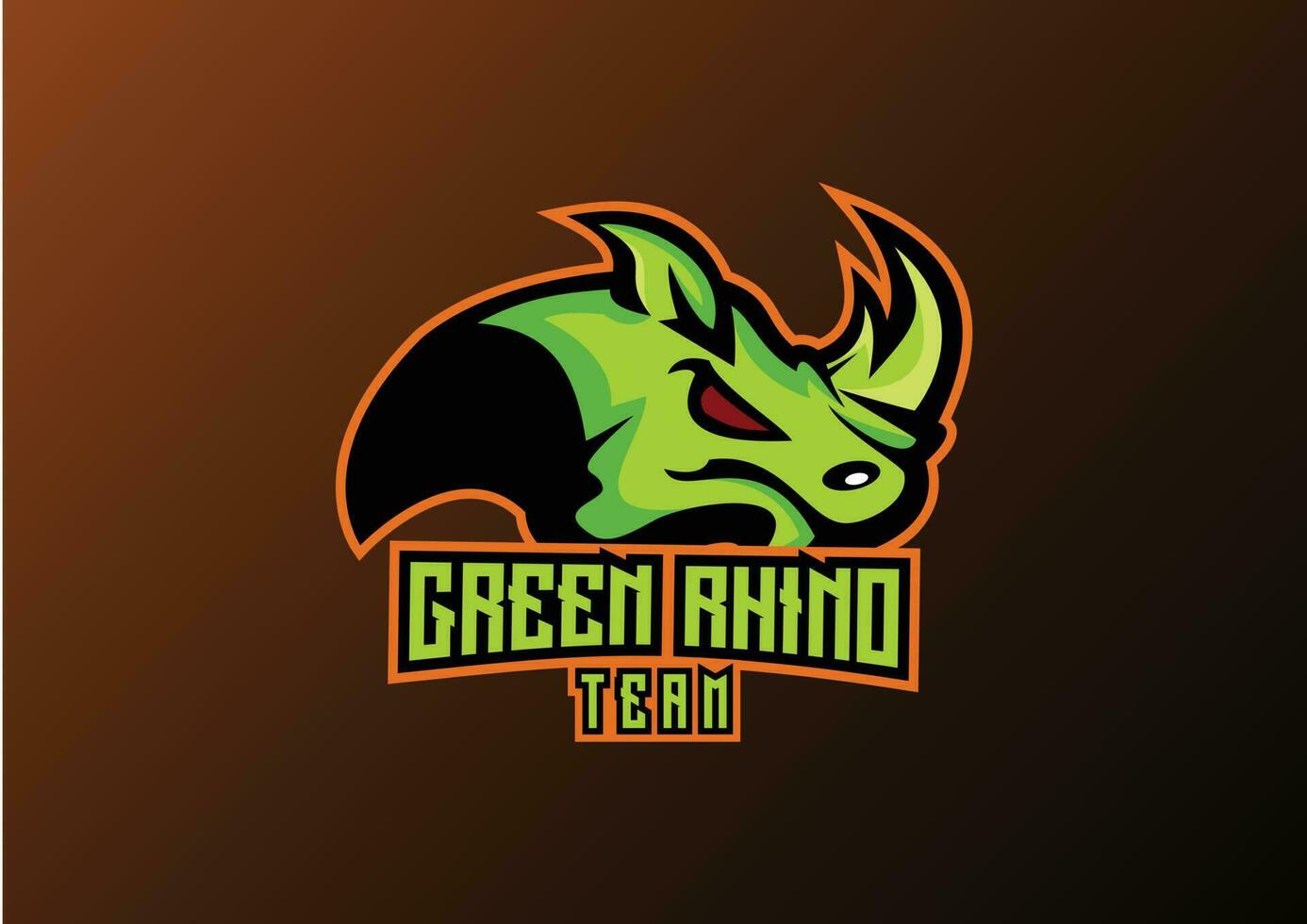 rhino logo design esport gaming vector