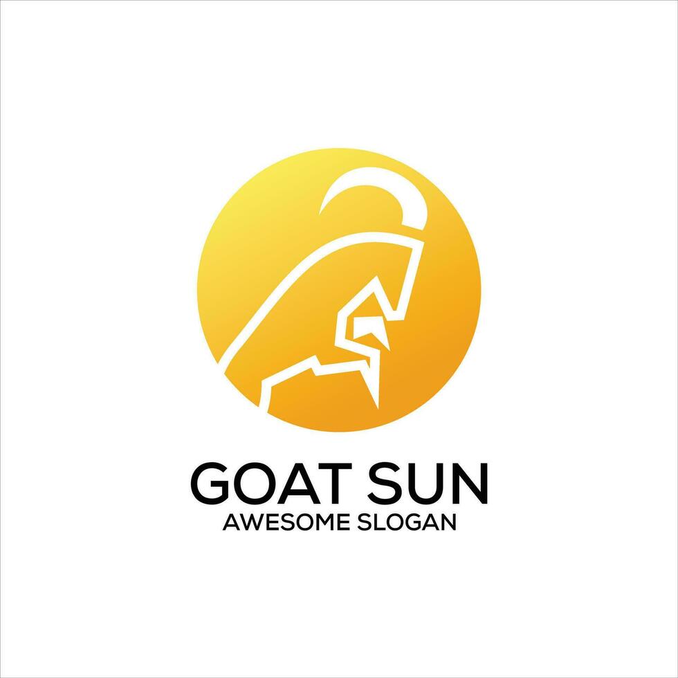 goat icon logo design gradient color vector