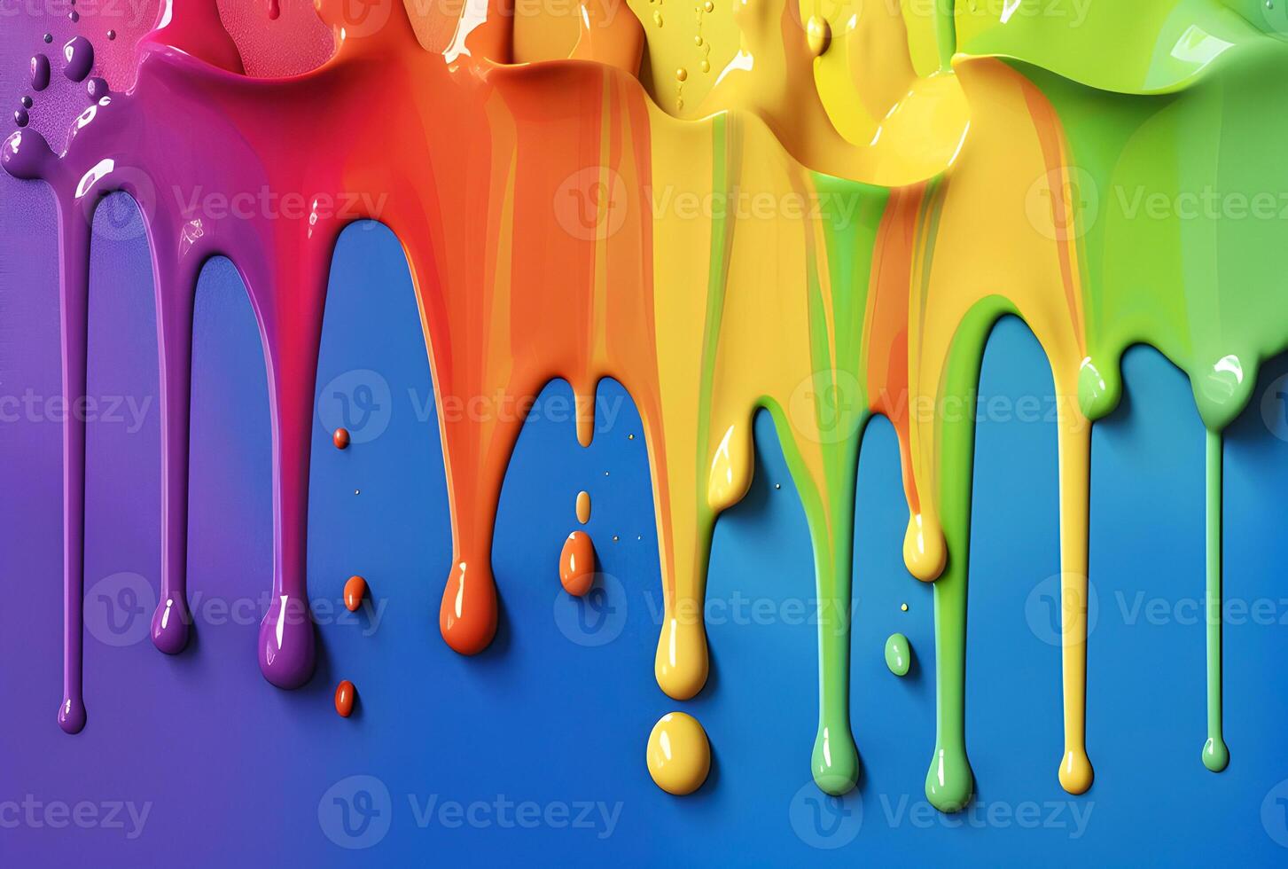 Rainbow color painting drops background. LGBT pride concept. photo
