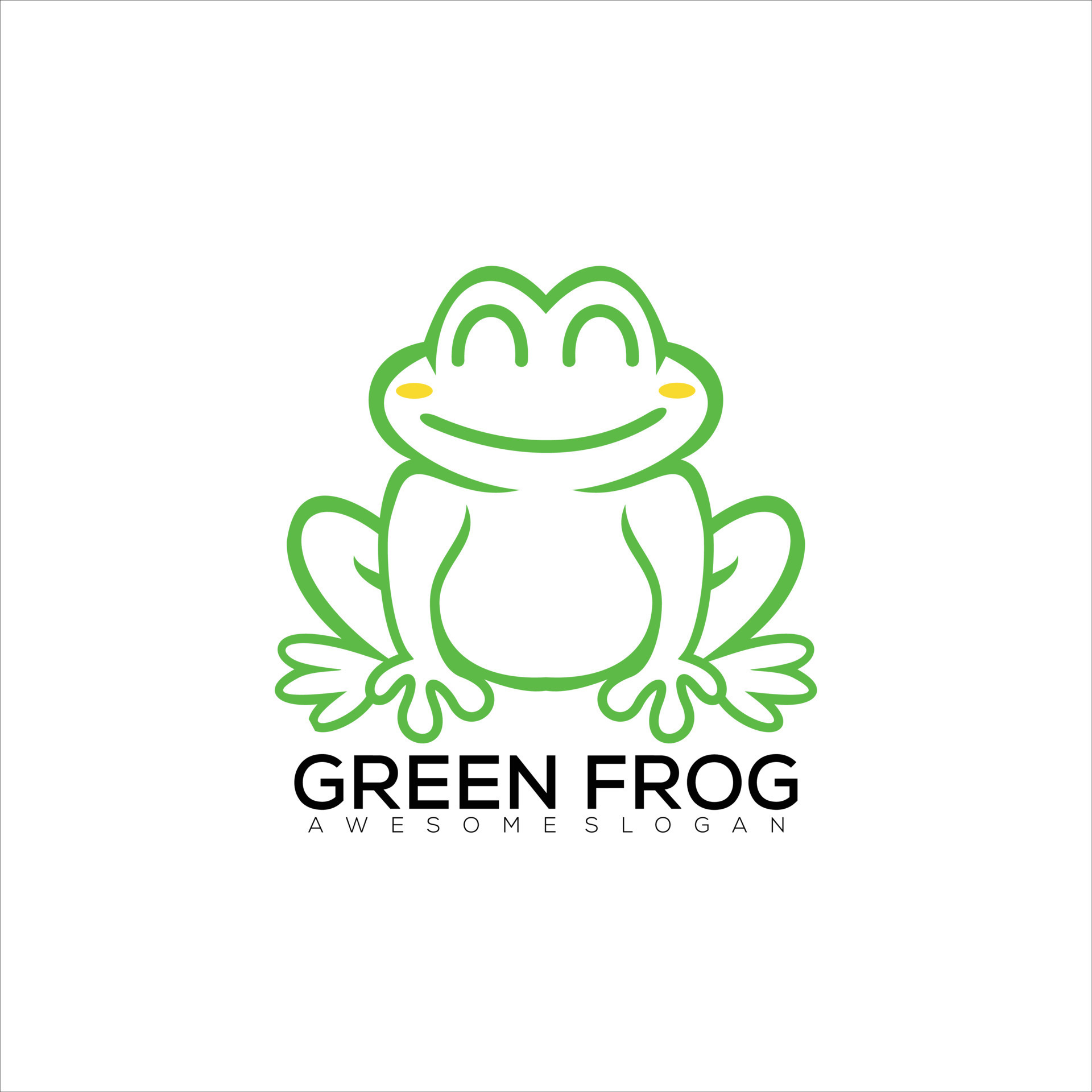 frog logo design line art color 24306947 Vector Art at Vecteezy