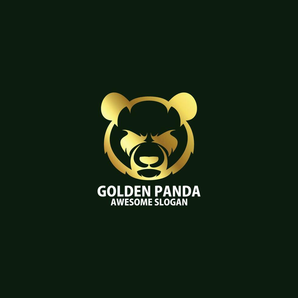 panda line logo design luxury color vector