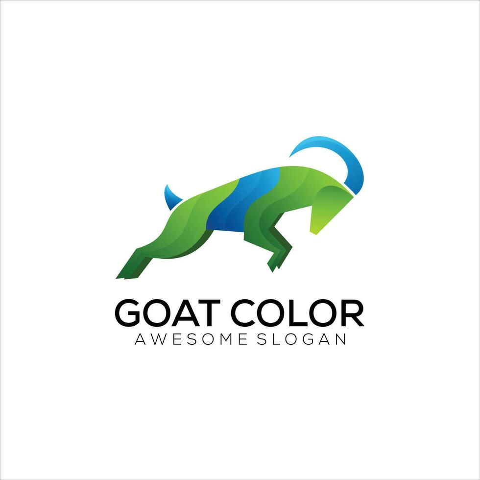 deer sun logo design gradient color icon vector