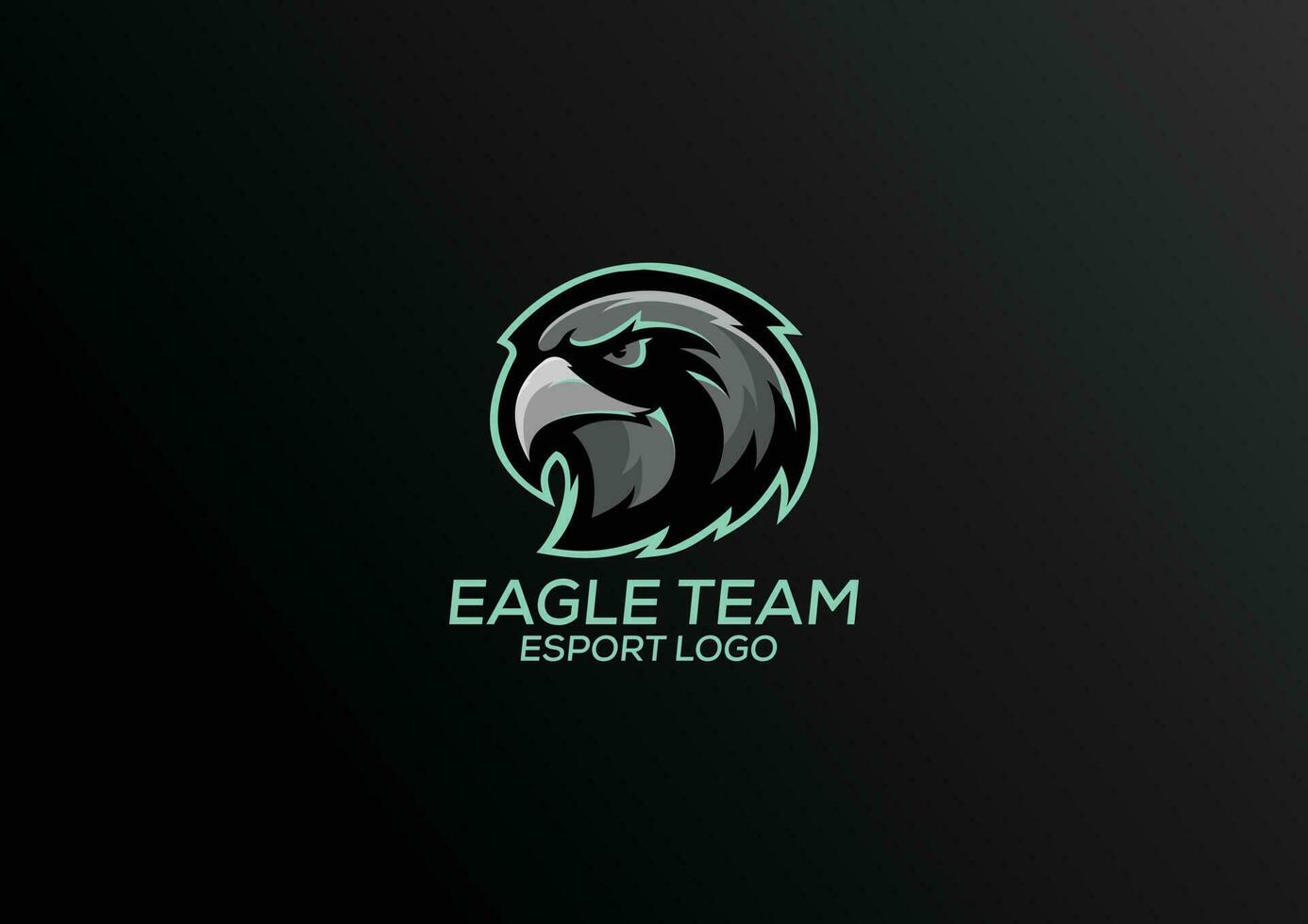 eagle team logo esport design vector