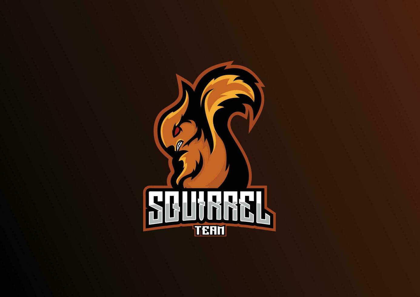 squirrel team logo esport design vector