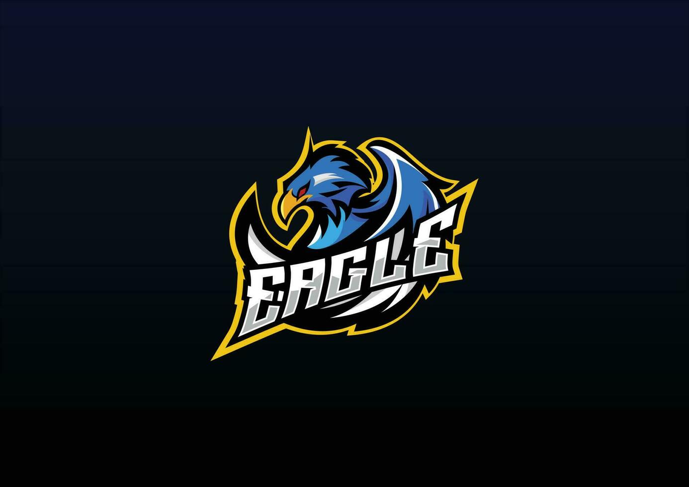 eagle logo esport team mascot design vector