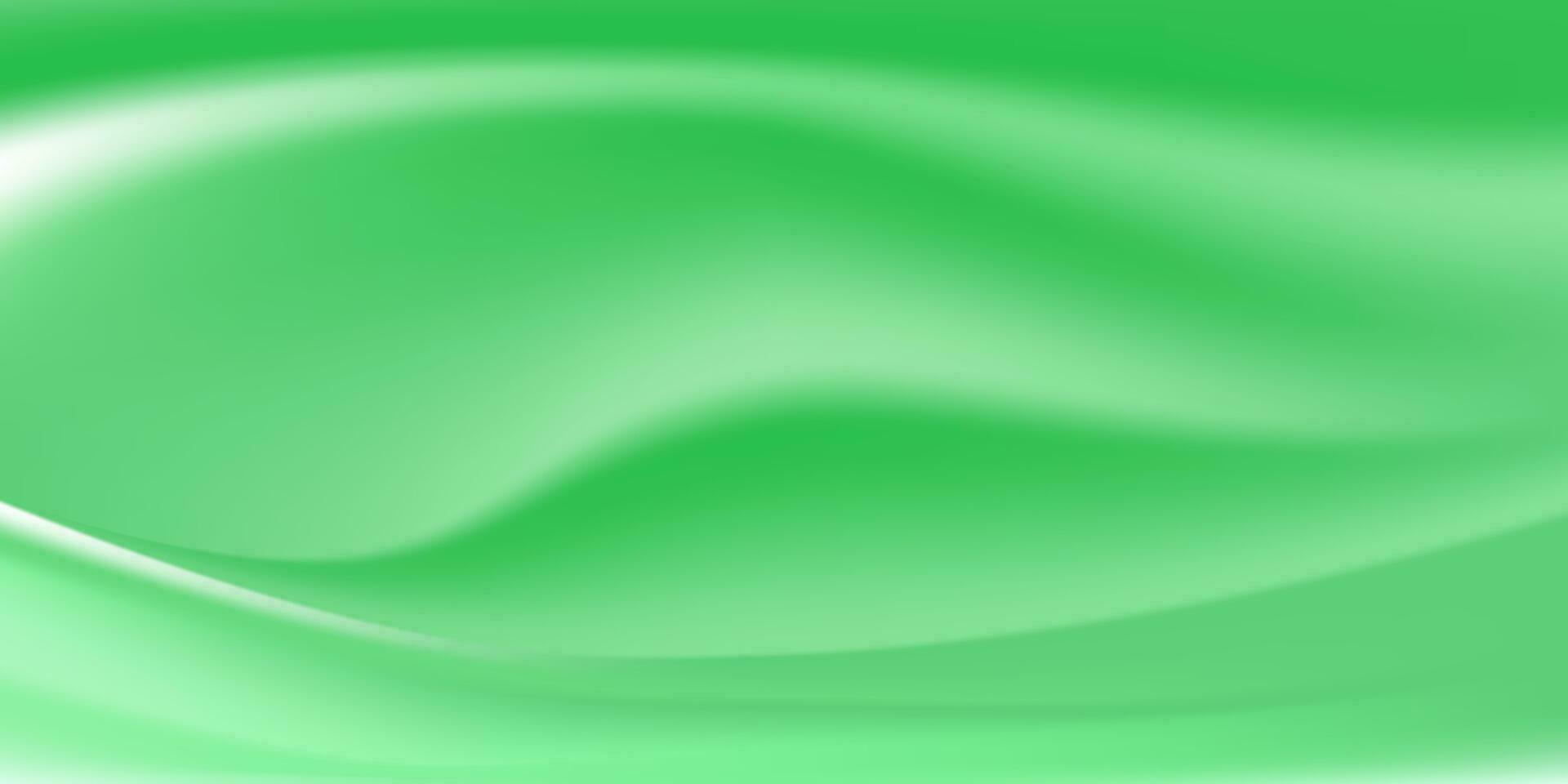 Abstract Background Smooth Green Gradient Mesh Wave Design. Soft Background Template Vector