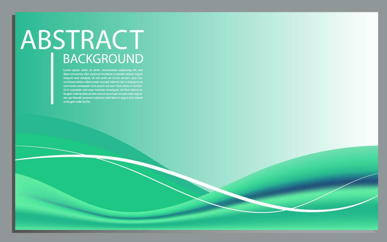 Abstract Background Smooth Green Gradient Mesh Wave Design. Banner Template Vector