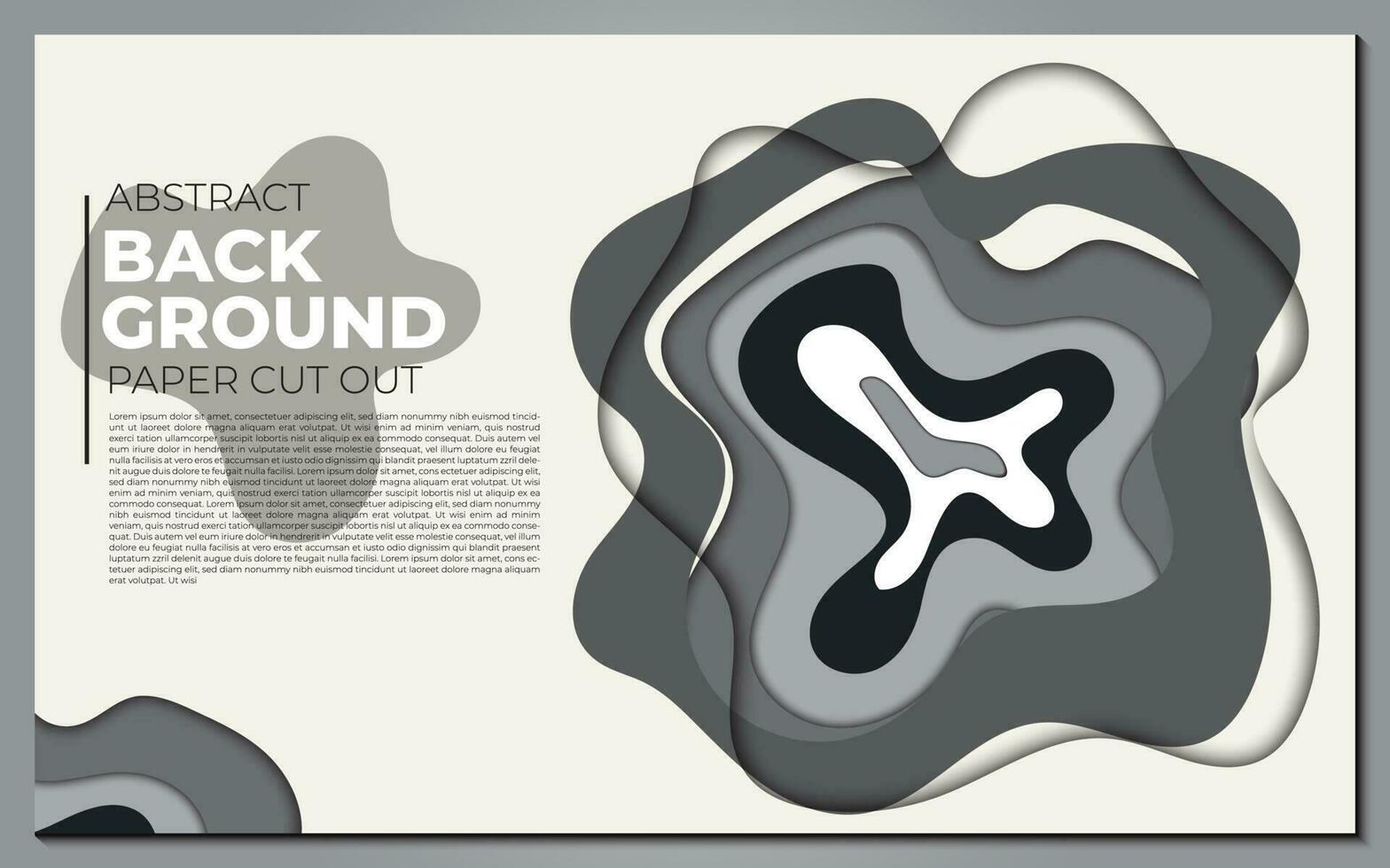Modern abstract paper cut out background for website, banner, wallpaper, brochure, poster. vector