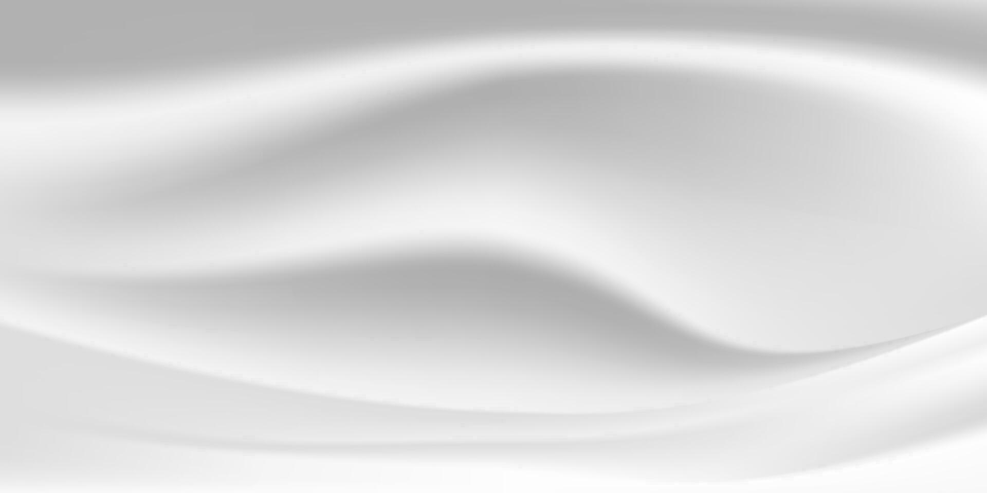 Abstract Background Smooth White Gradient Mesh Wave Design. Soft Background Template Vector