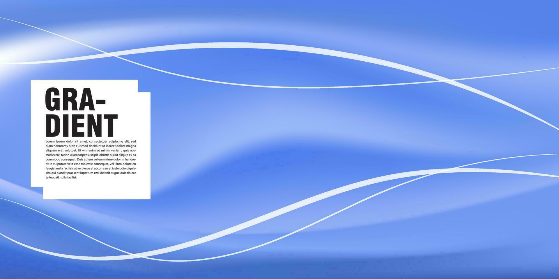 Abstract Background Smooth Blue Gradient Mesh Wave Design. Soft Background Template Vector