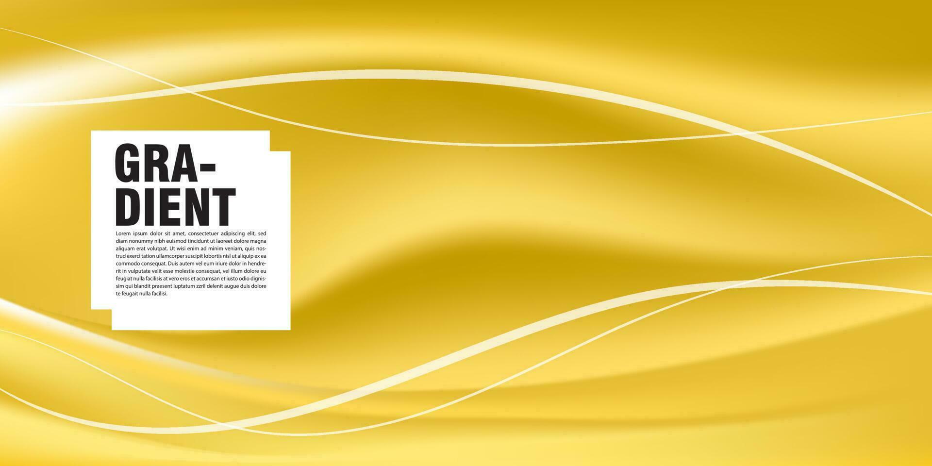 Abstract Background Smooth Yellow Gradient Mesh Wave Design. Soft Background Template Vector