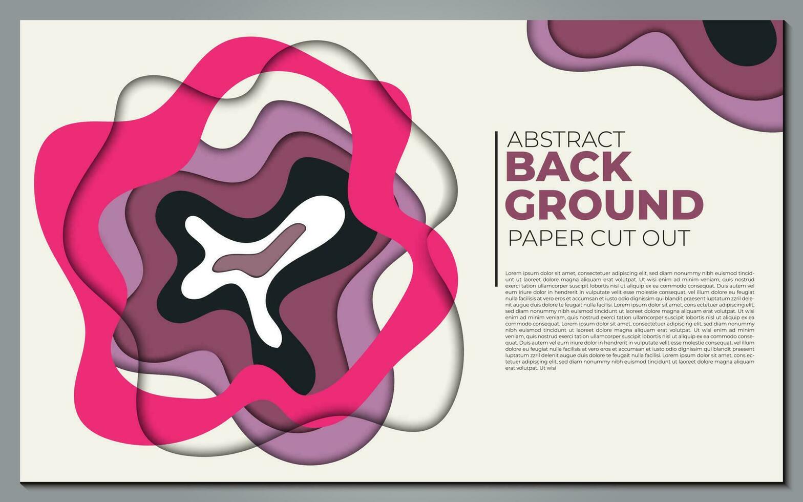 Modern abstract paper cut out background for website, banner, wallpaper, brochure, poster. vector