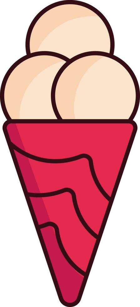 Red Ice Cream Icon vector