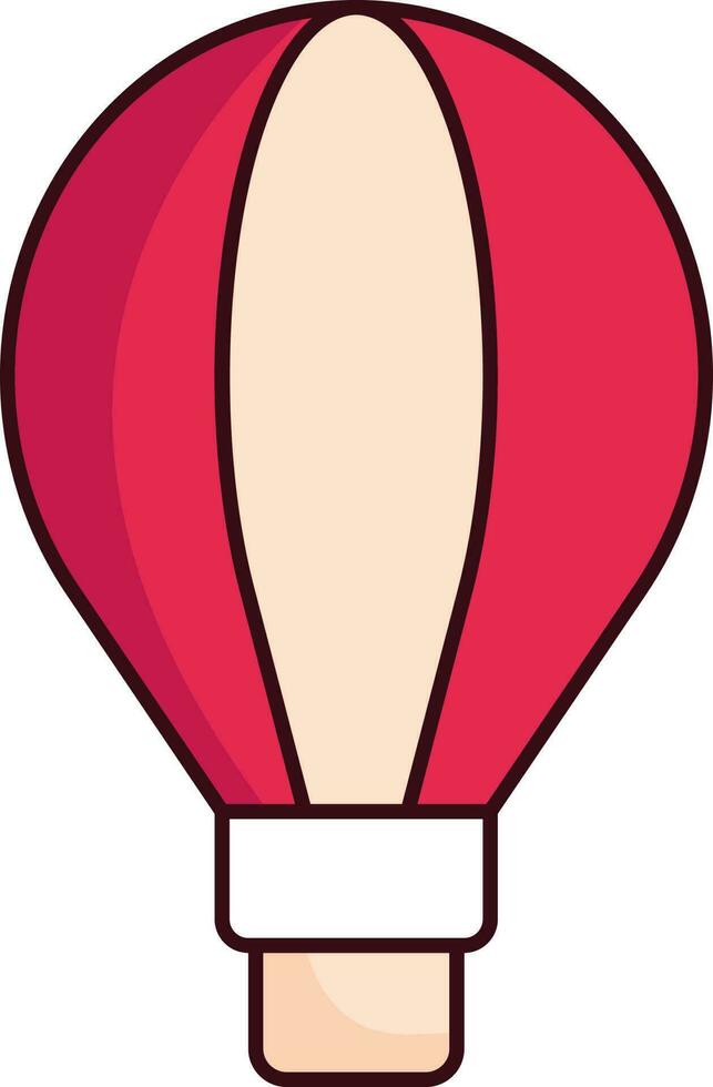 Red Hot Air Balloon Icon vector