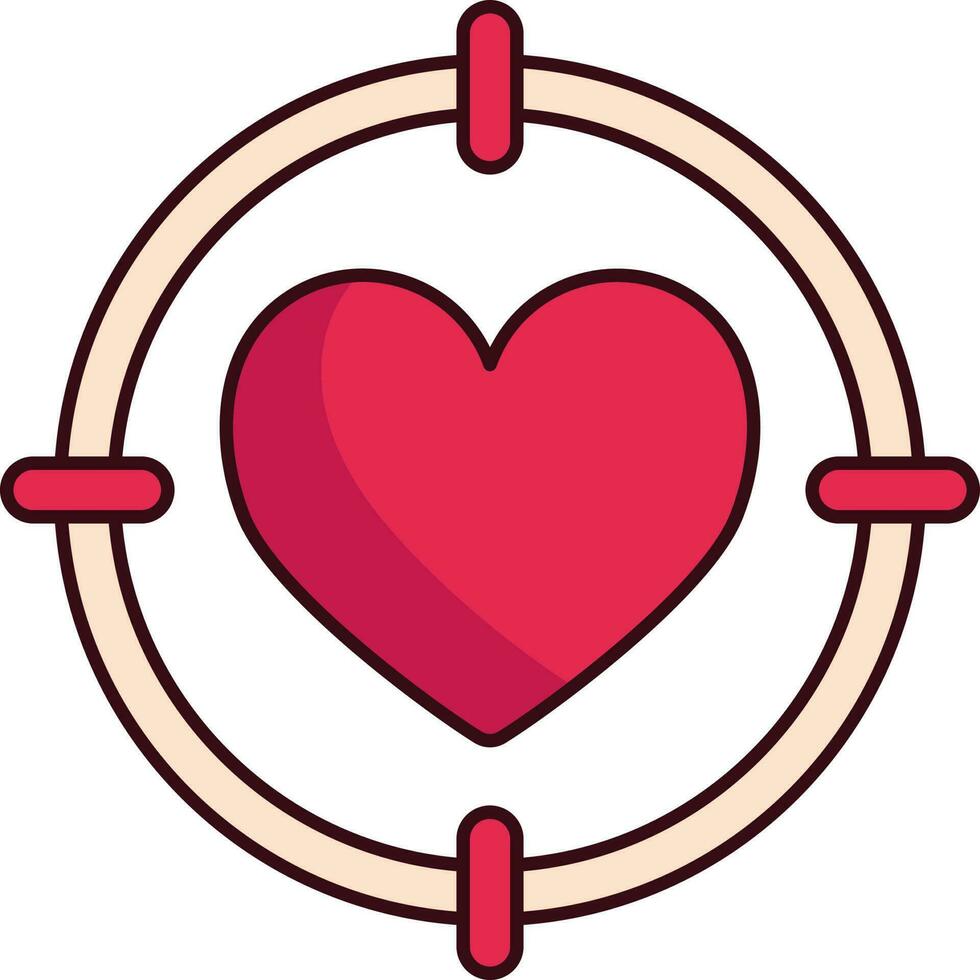 amor Brújula icono vector