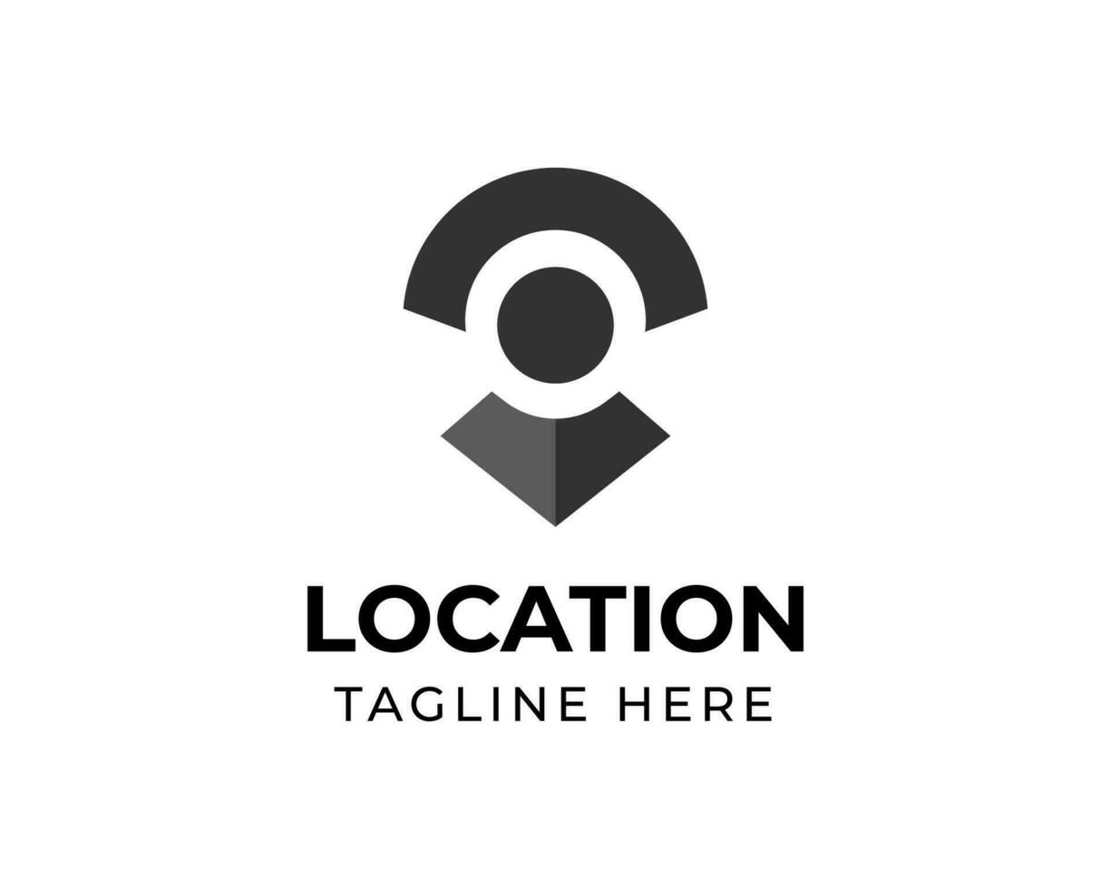 Corner location mark logo design vector