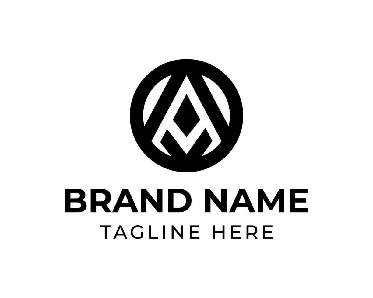 Unique letter A logo in circle vector