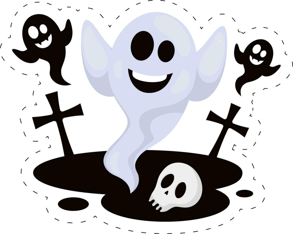 Spooky Ghost Icon vector