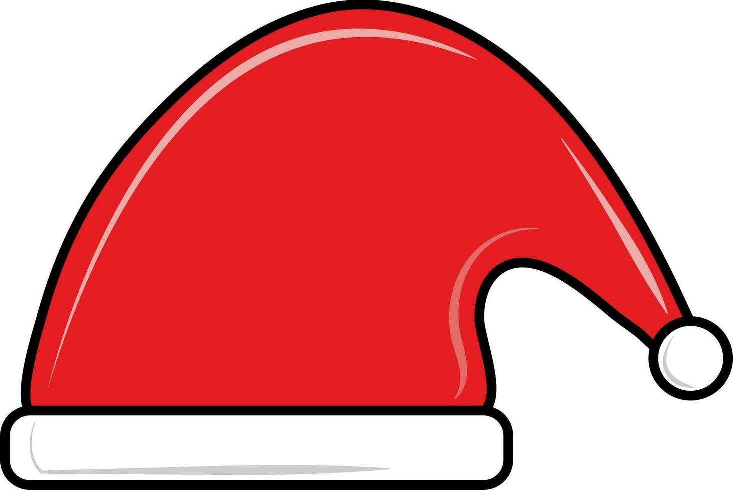 rojo Papa Noel sombrero icono vector