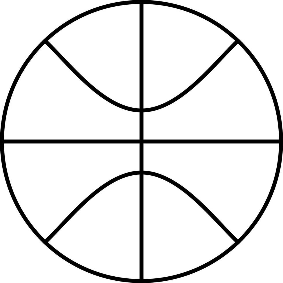 Basketball Line Art Icon. vector