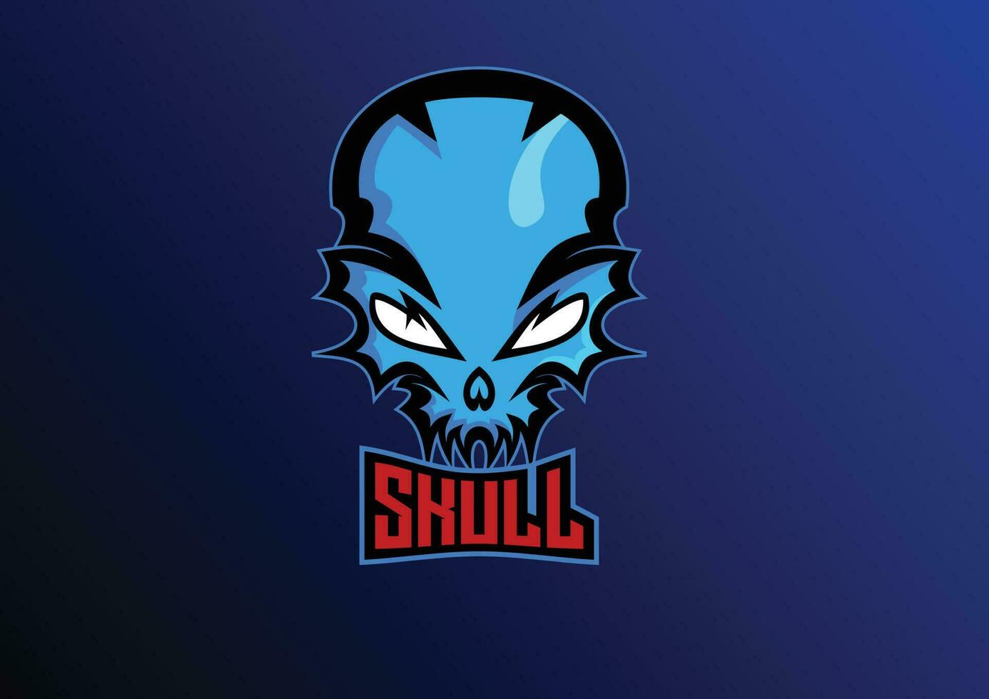 skull gaming logo mascot design vector