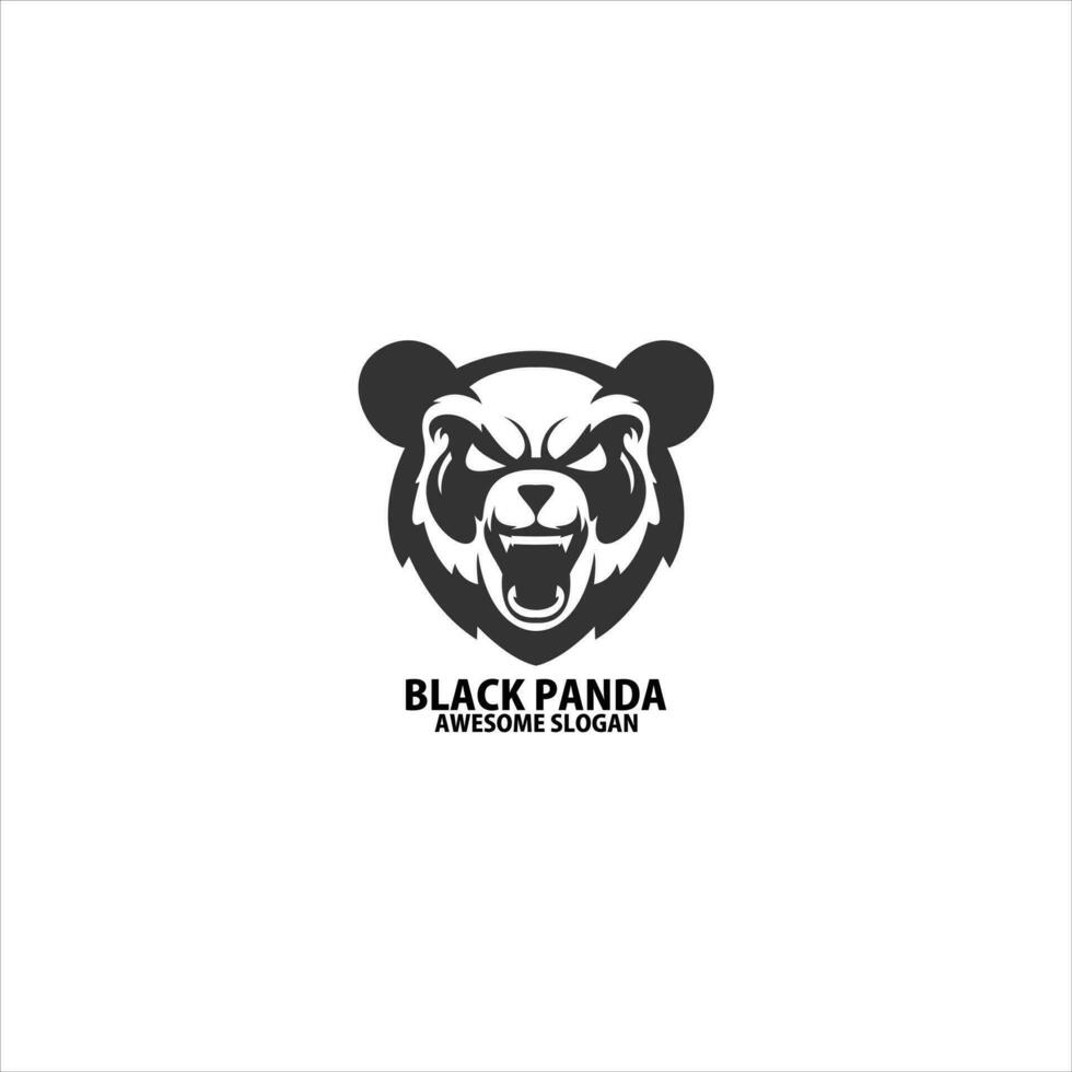 black panda logo design line esport 24307768 Vector Art at Vecteezy