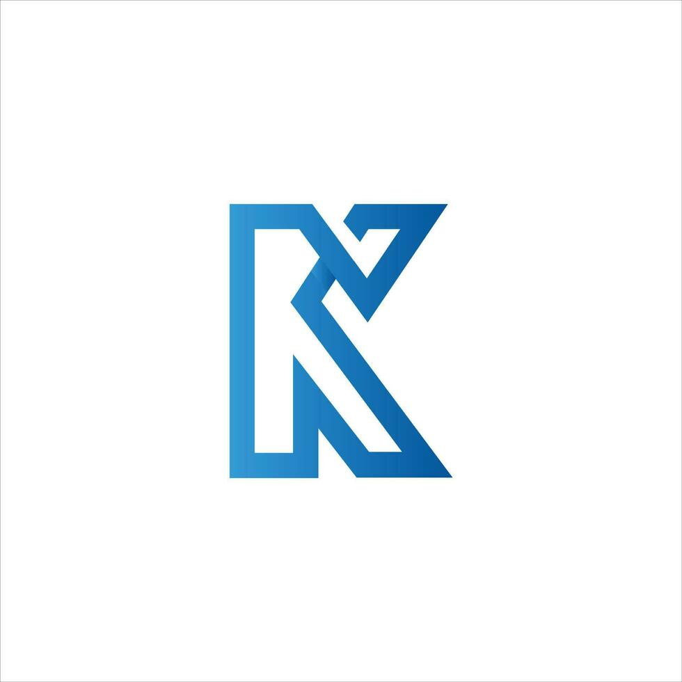 initial k logo design gradient line art icon vector