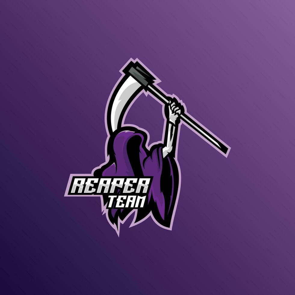 reaper team logo esport mascot design vector