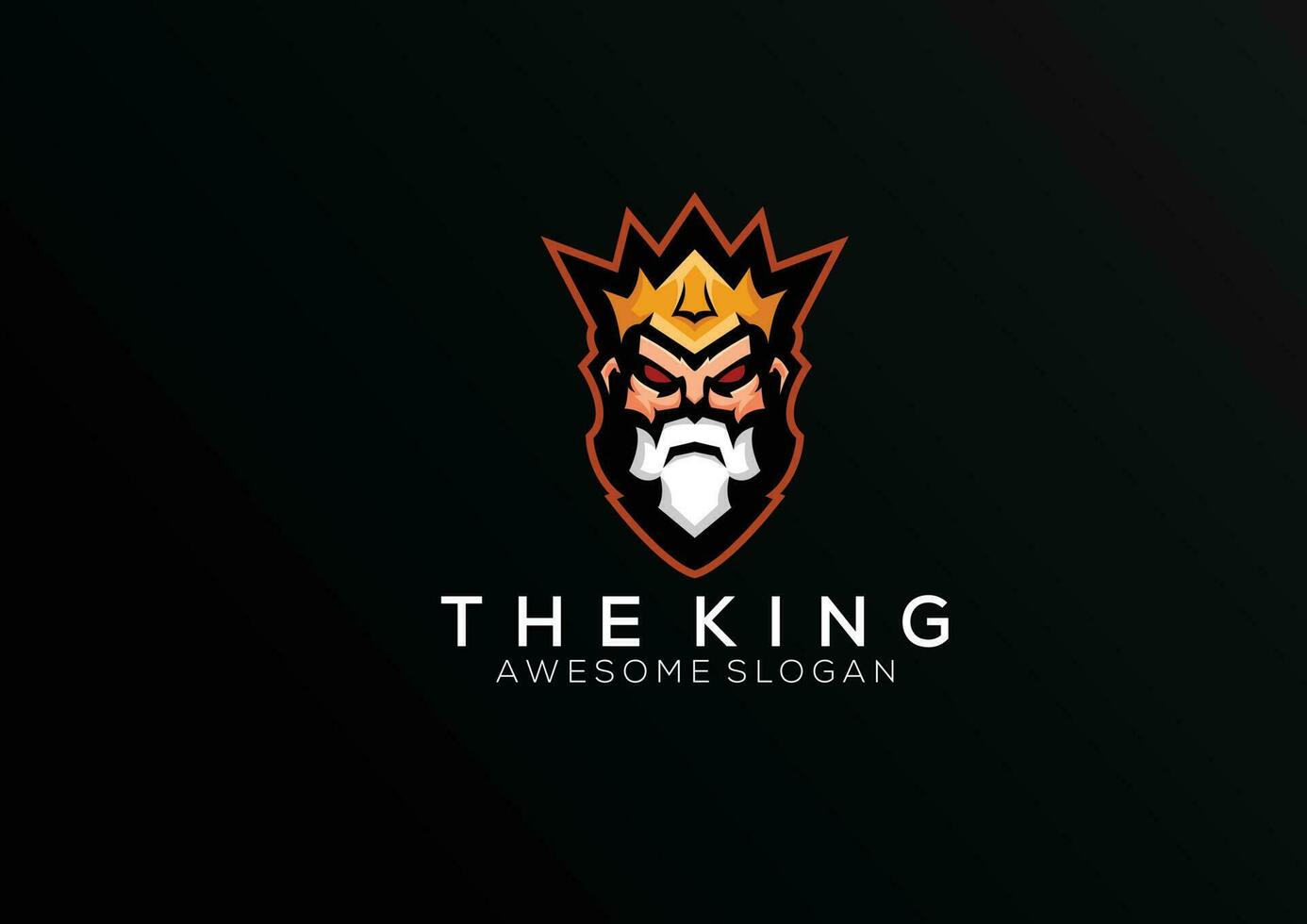 the king logo design premium mascot vector