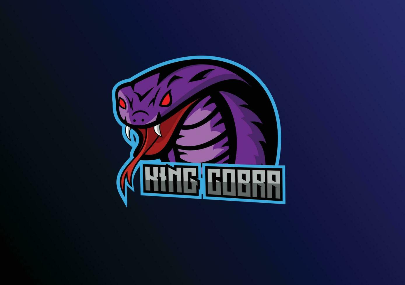 king cobra logo esport vector