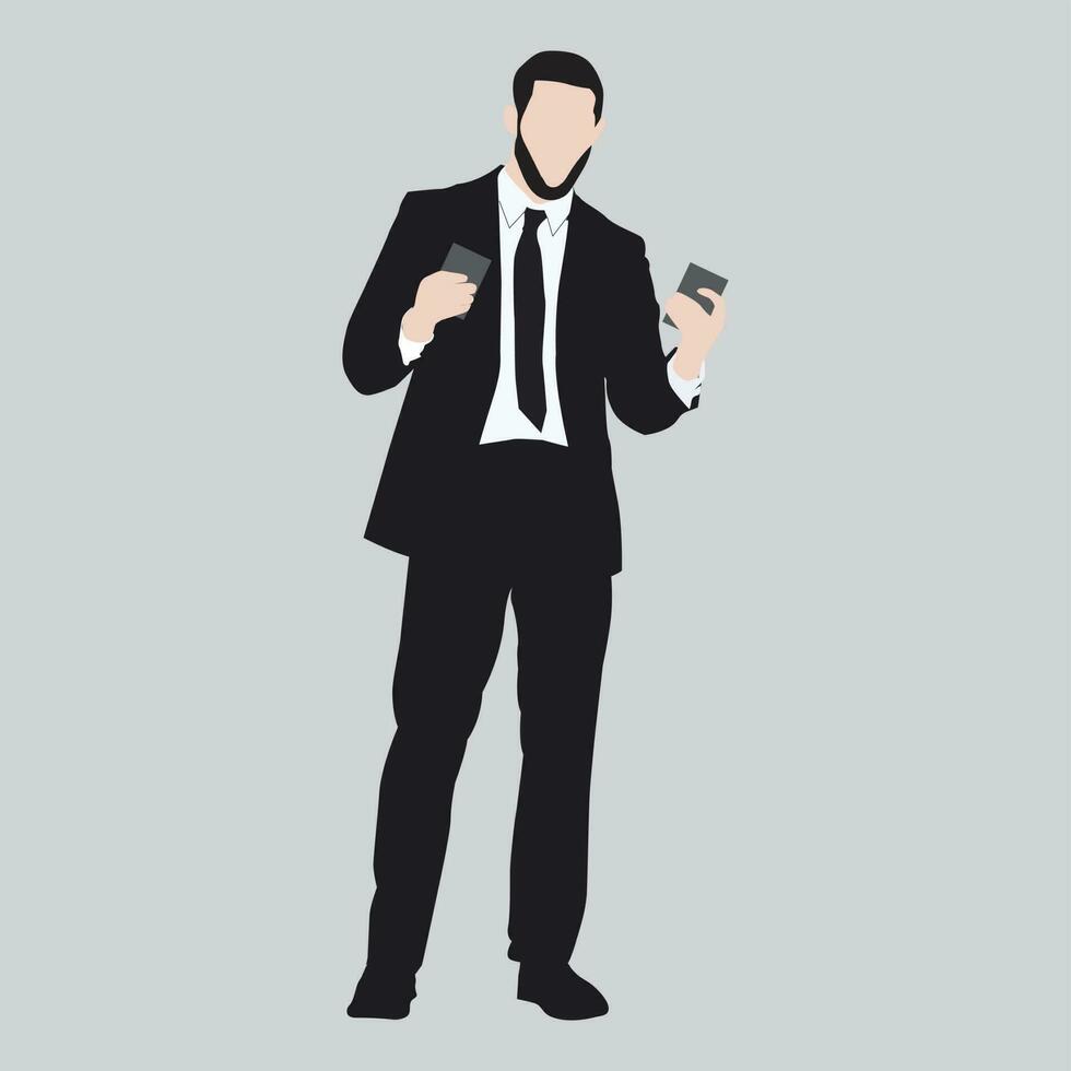 Celebrating the Dedication and Ambition of a Businessman in Artistic Splendor vector