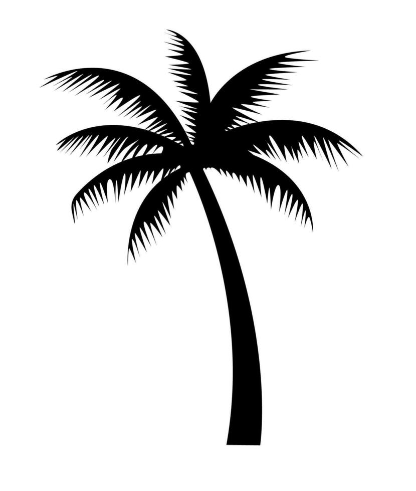 Palm tree silhouette isolated. Vector Illustration EPS10