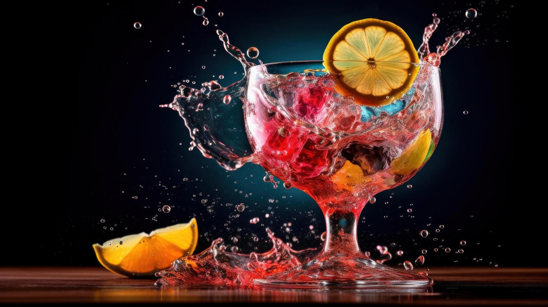 verano cóctel con limón. ilustración ai generativo foto