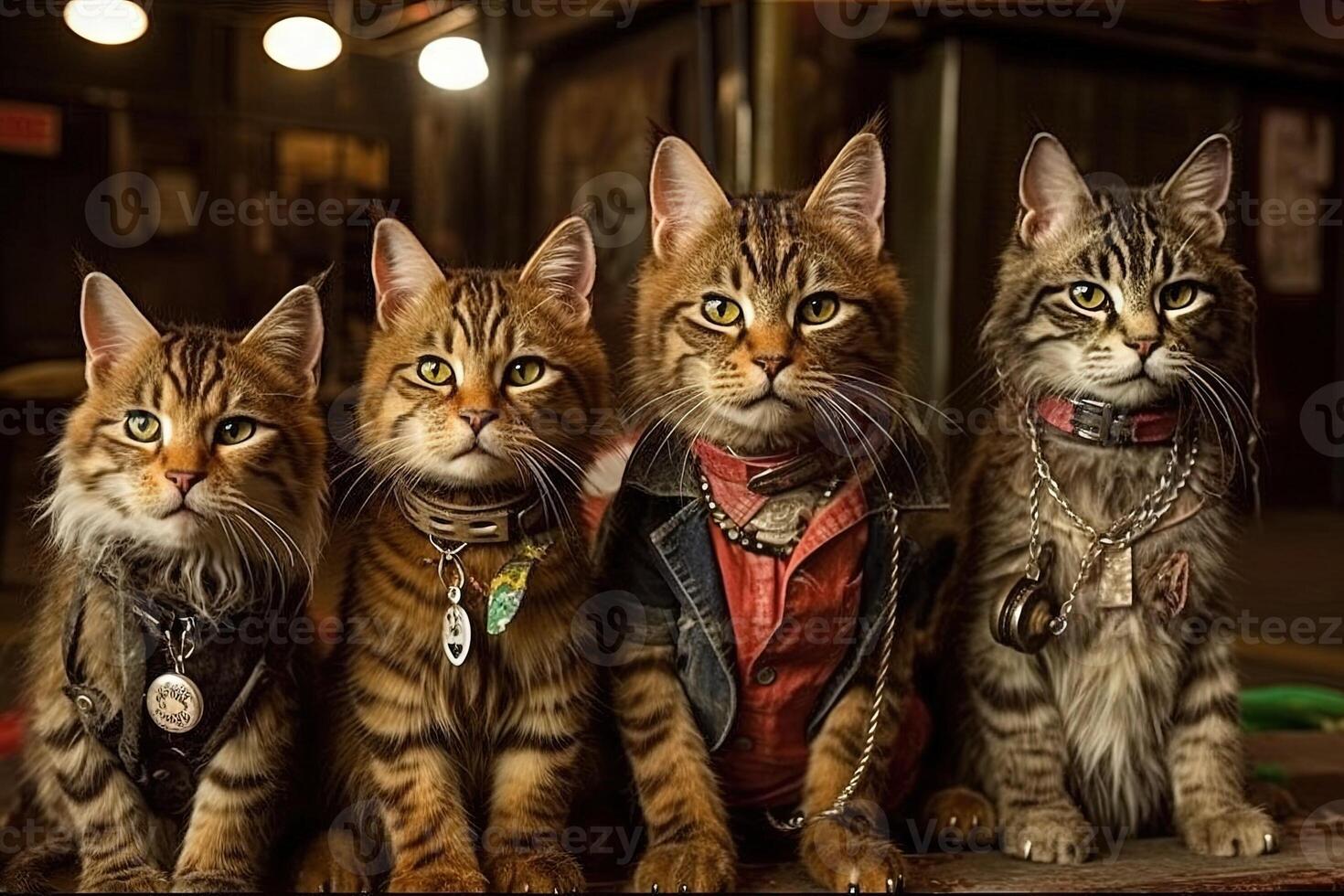 cats visiting earth from alternate reality other dimension illustration photo
