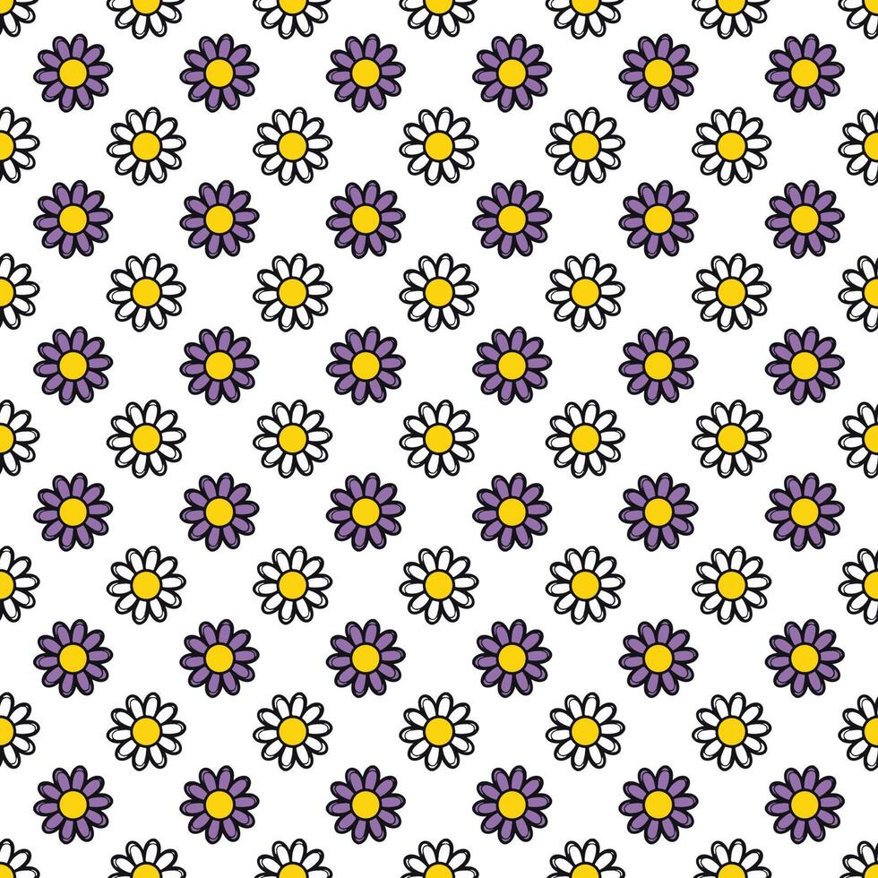 vector hand drawn Flower pattern