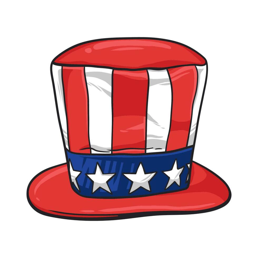 Uncle Sam's hat on white background. Vector illustration 24309096