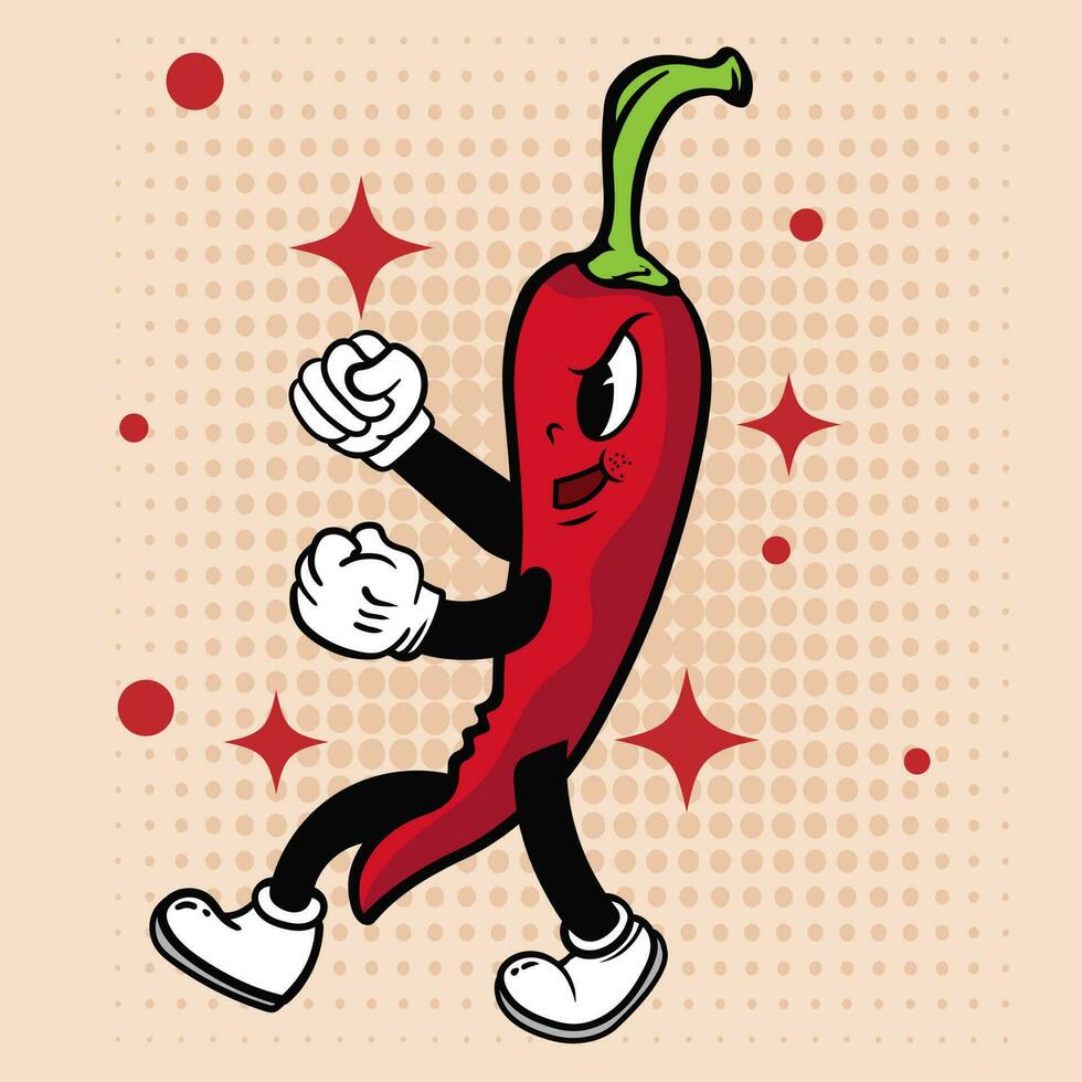 Groovy hippie characters Vegetables Doodle  retro cartoon style illustration Simple background images for poster, cover, banner, desktop wallpaper. vector