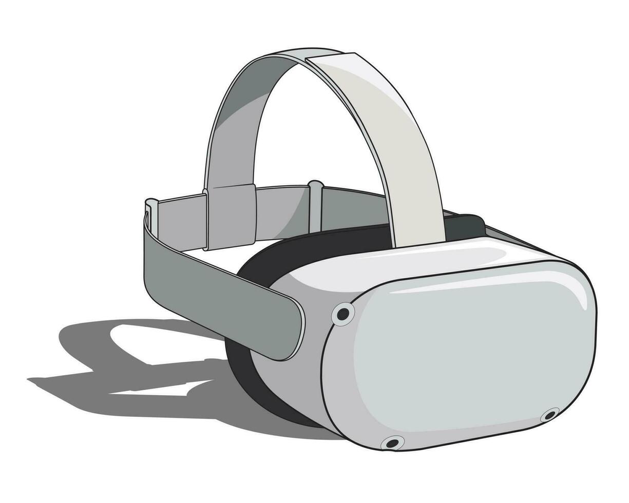 virtual realidad lentes auriculares dispositivo vector